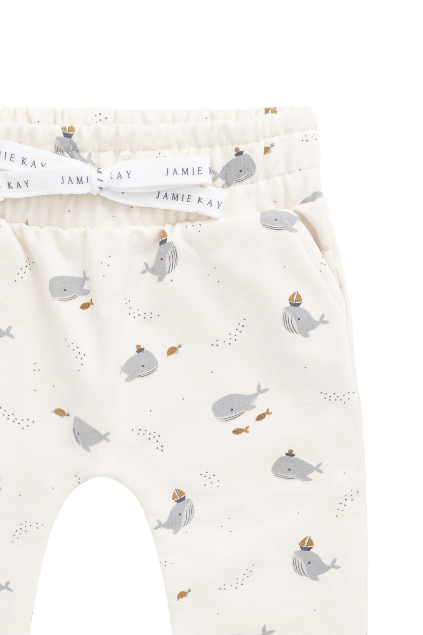 Organic Cotton Morgan Track Pant - Cloud Whales
