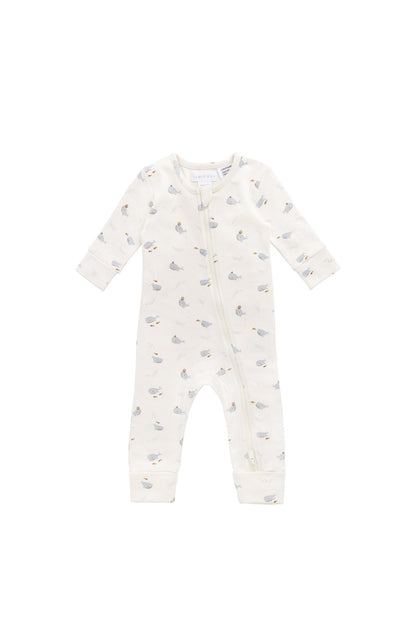 Organic Cotton Reese Zip Onepiece - Whales