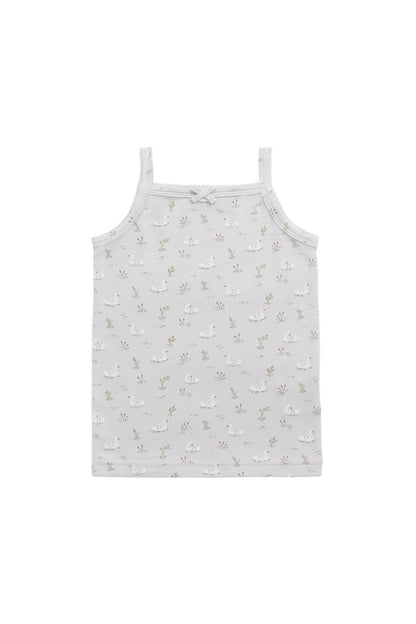 Organic Cotton Singlet - Swanning Dawn Blue