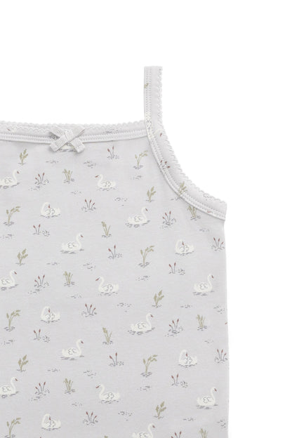 Organic Cotton Singlet - Swanning Dawn Blue