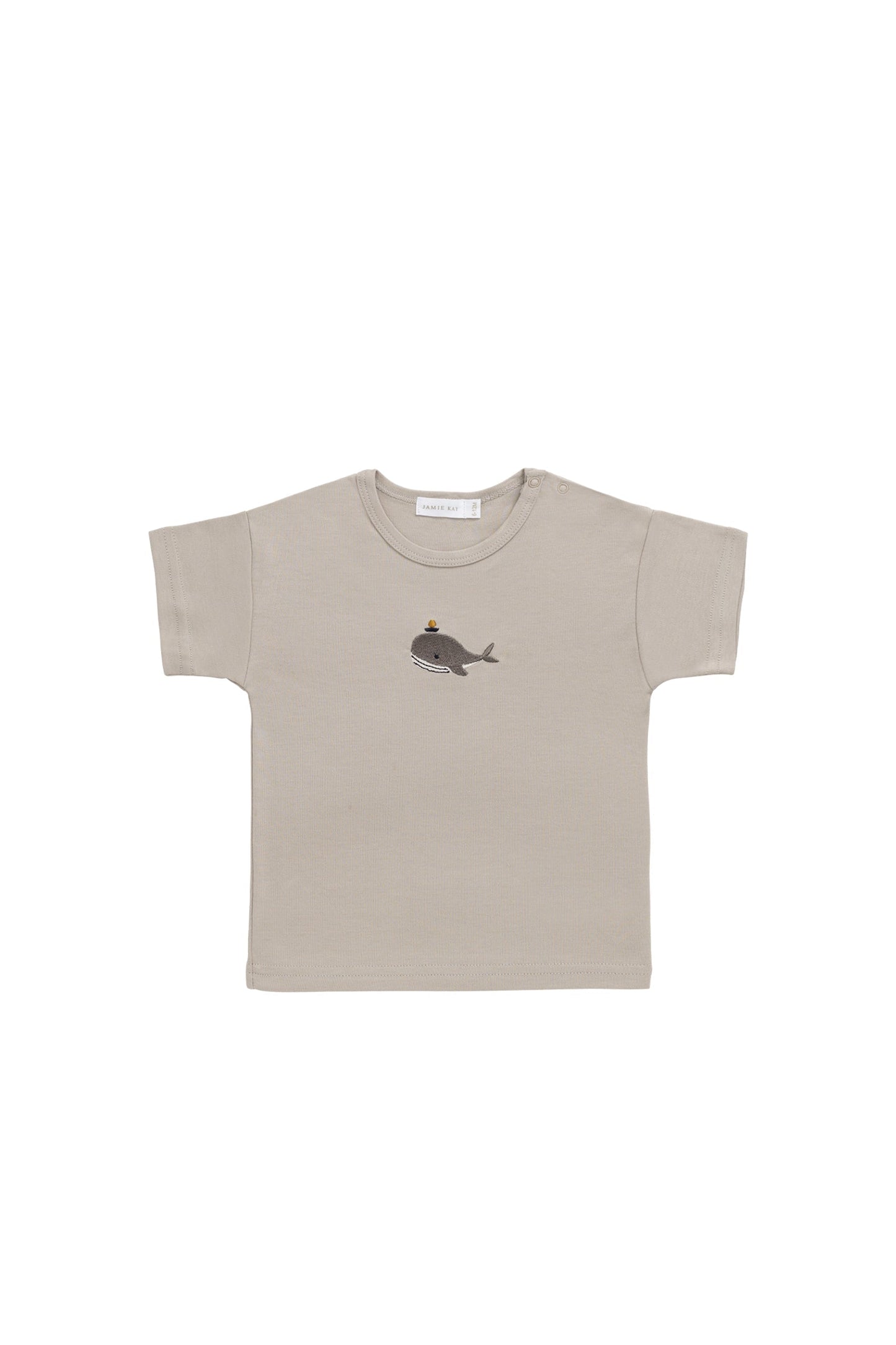 Pima Cotton Hunter Tee - Hazy Taupe Whale
