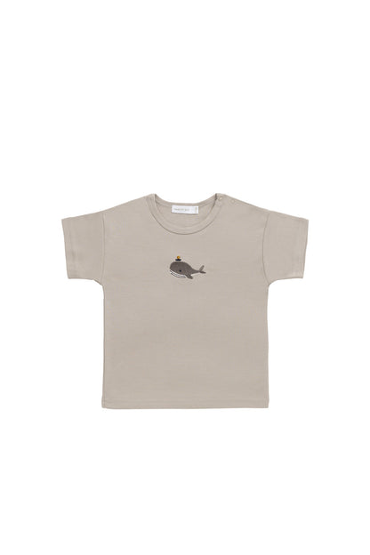 Pima Cotton Hunter Tee - Hazy Taupe Whale