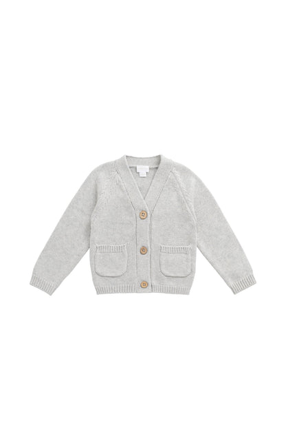 Franco Cardigan - Light Grey Marle