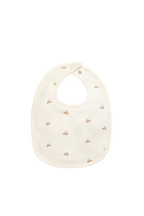 Organic Cotton Bib - Forest Night Acorns