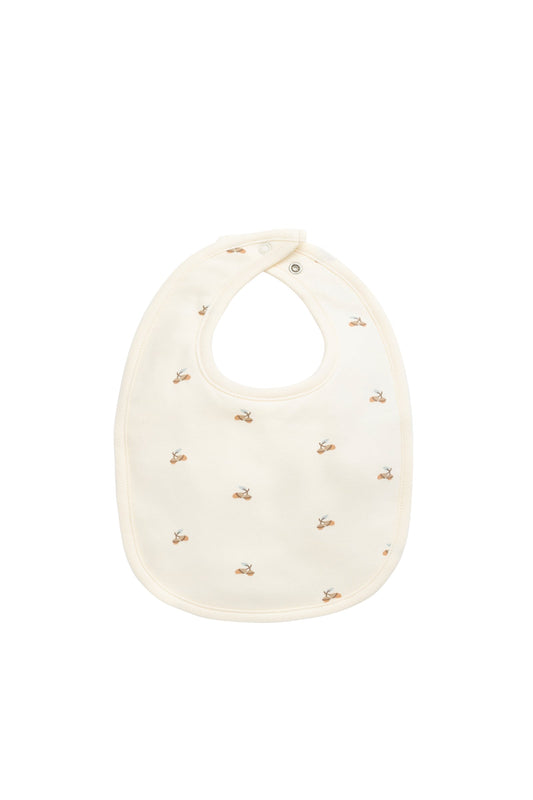 Organic Cotton Bib - Forest Night Acorns