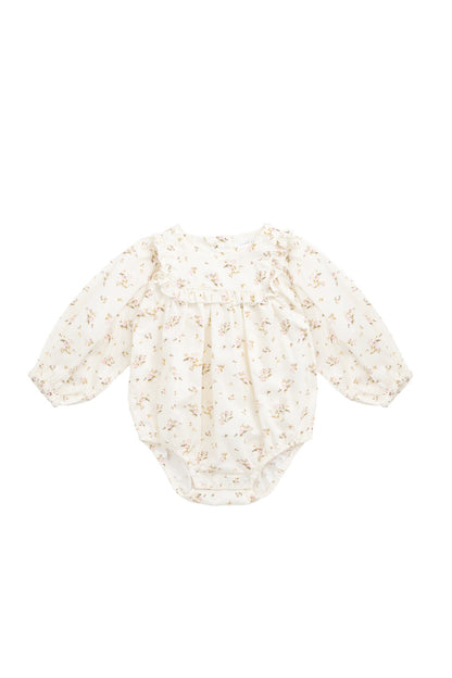 Organic Cotton Frances Playsuit - Bianca Antique