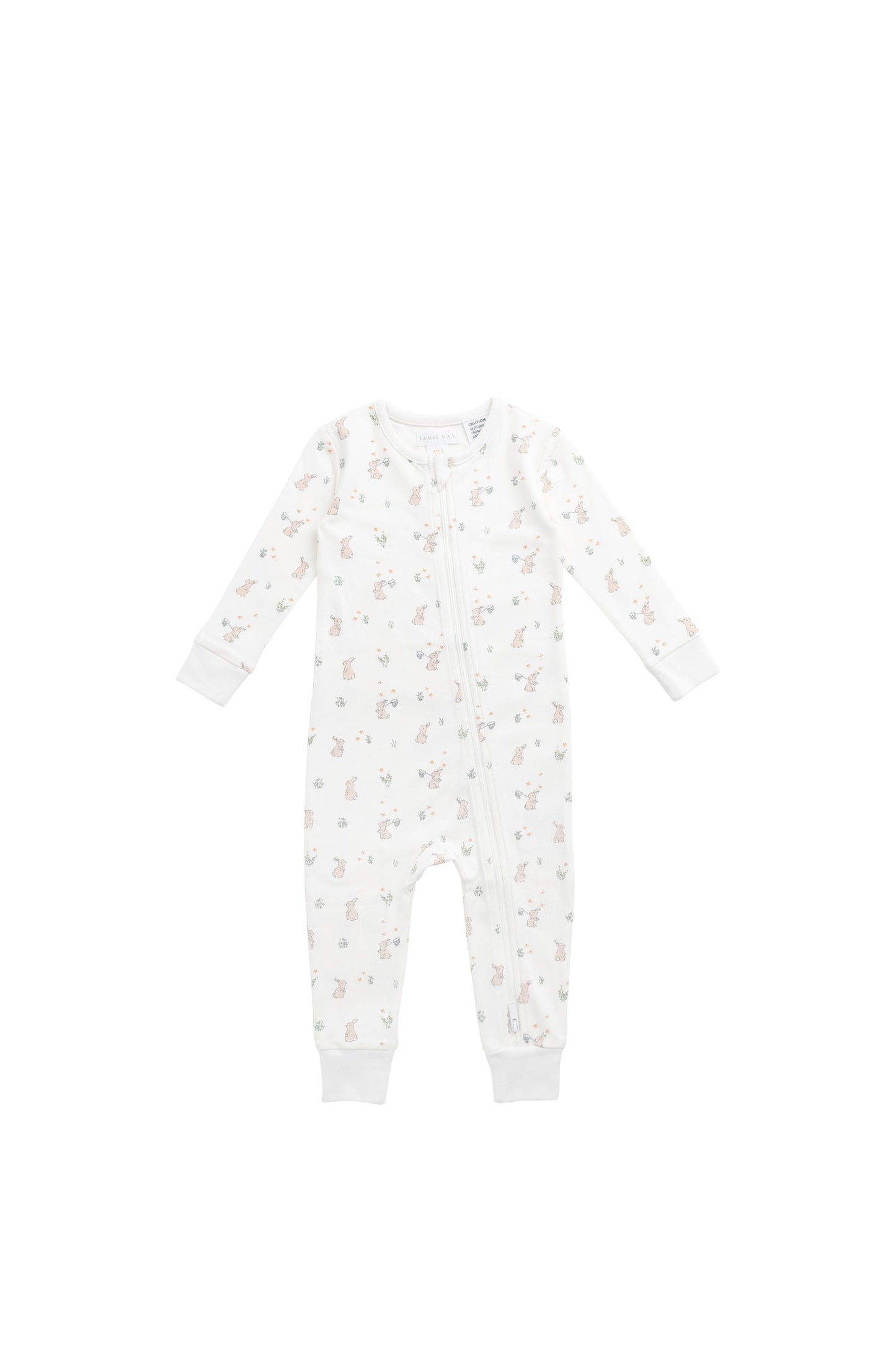 Organic Cotton Jude Onepiece - Lapin Jardin Crisp