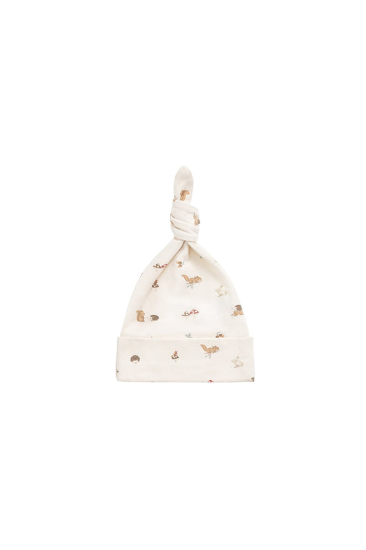 Organic Cotton Knot Beanie - Forest Gathering