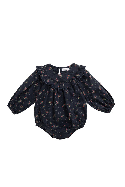 Organic Cotton Malia Playsuit - Bianca Noir
