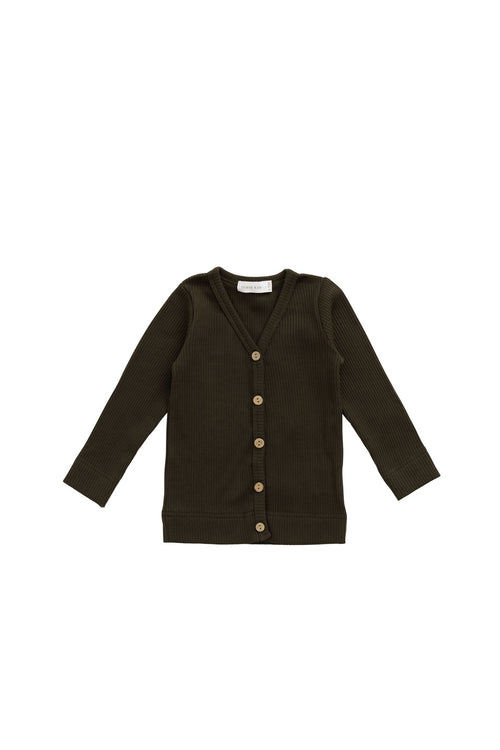 Organic Cotton Modal Cardigan - Bistre