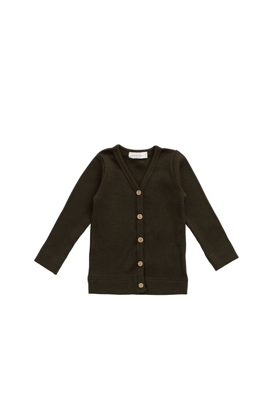 Organic Cotton Modal Cardigan - Bistre