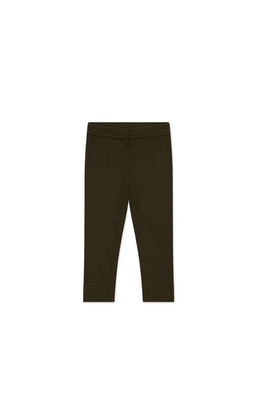 Organic Cotton Modal Everyday Legging - Bistre