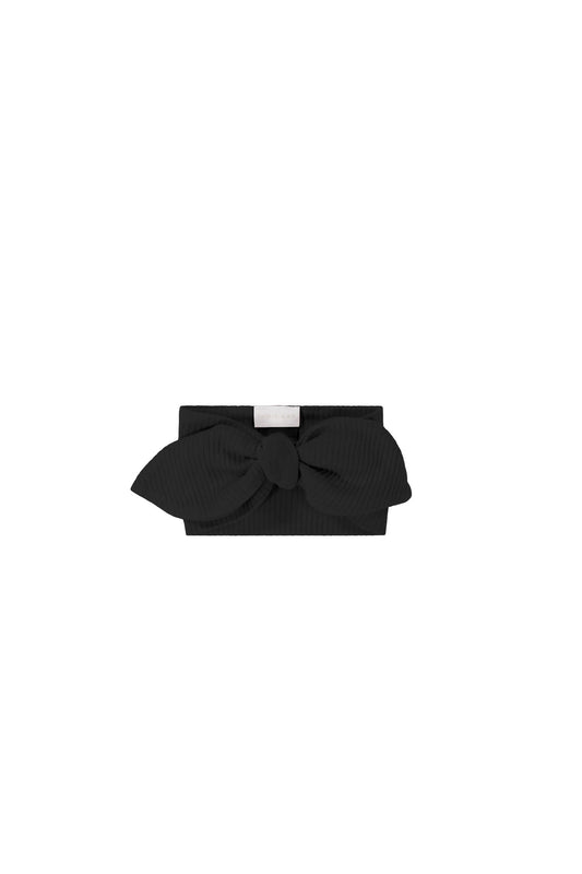 Organic Cotton Modal Lilian Headband - Ebony
