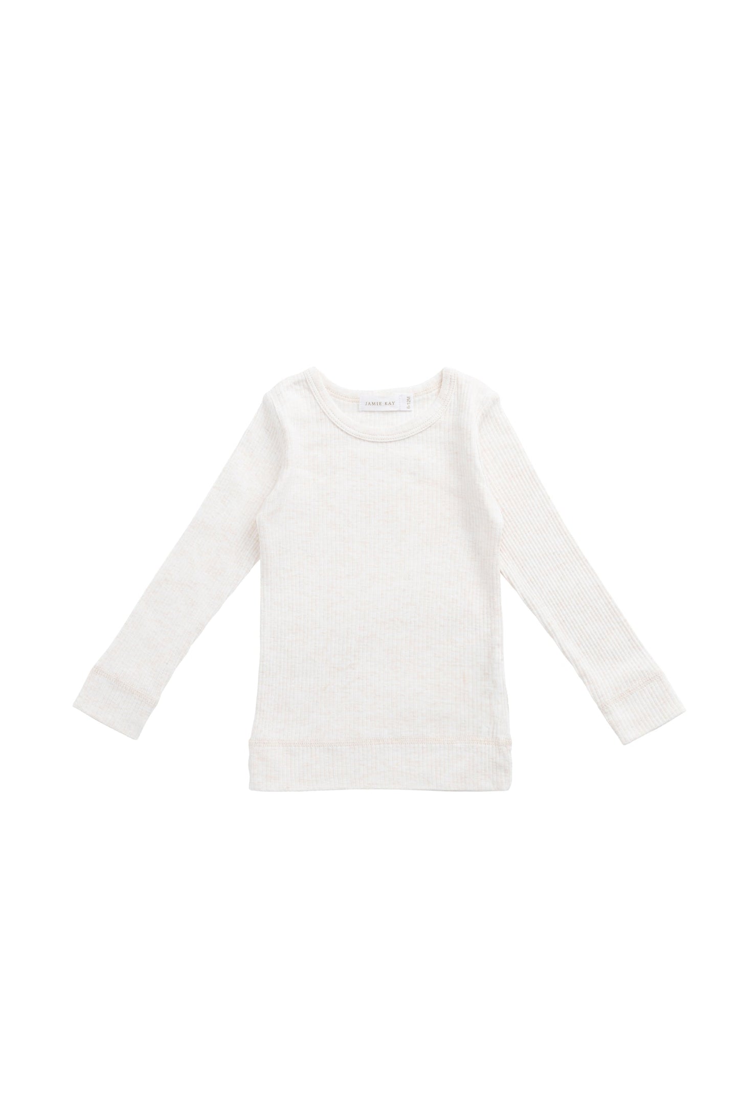 Organic Cotton Modal Marina Long Sleeve Top - Icing Marle