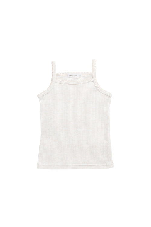 Organic Cotton Modal Marina Singlet - Icing Marle