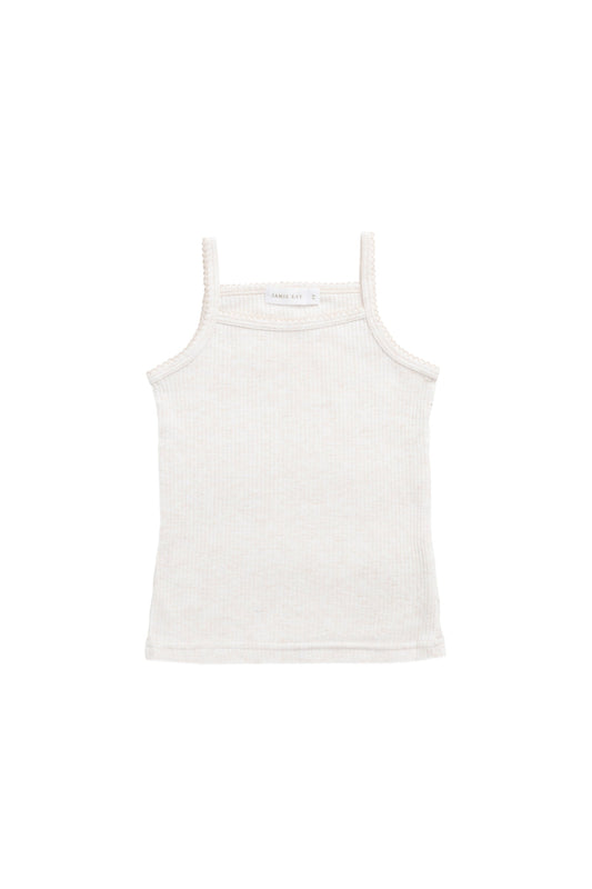 Organic Cotton Modal Marina Singlet - Icing Marle