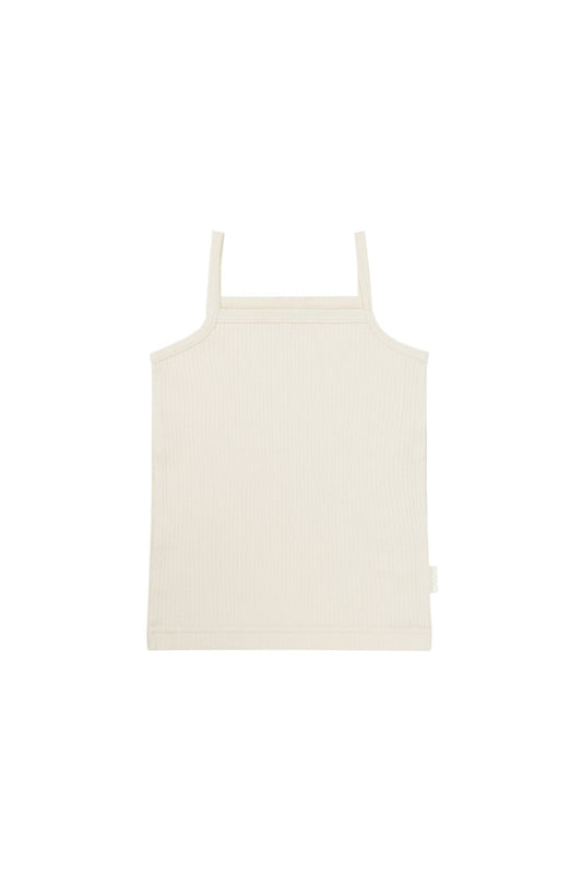 Organic Cotton Modal Marina Singlet - Parchment