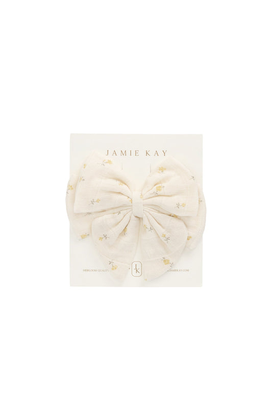 Organic Cotton Muslin Annalise Bow - Vintage Ditsy