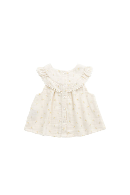 Organic Cotton Muslin Annalise Top - Vintage Ditsy