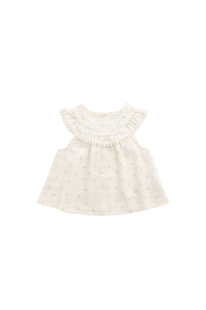 Organic Cotton Muslin Annalise Top - Vintage Ditsy