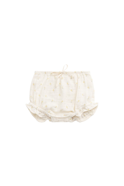 Organic Cotton Muslin Frill Bloomer - Vintage Ditsy