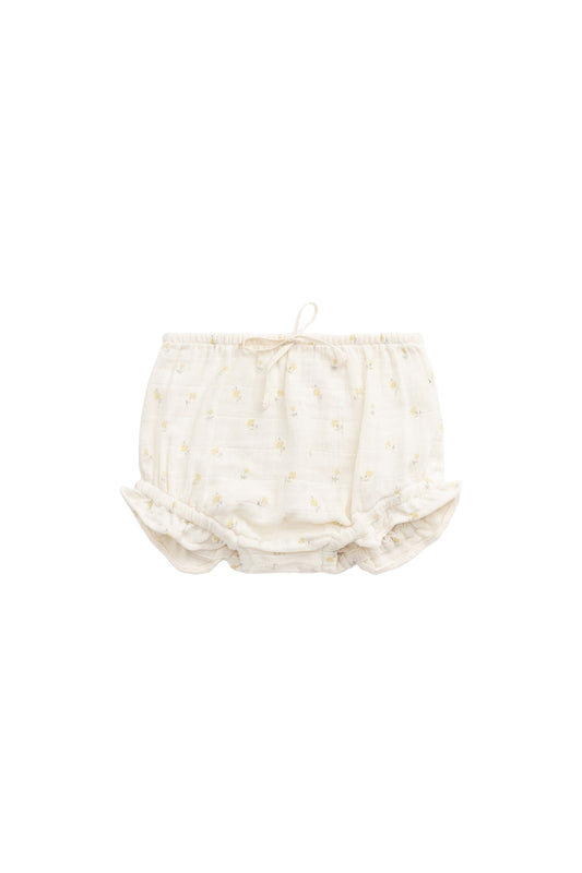 Organic Cotton Muslin Frill Bloomer - Vintage Ditsy