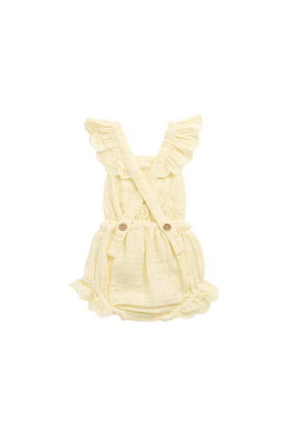 Organic Cotton Muslin Luciana Playsuit - Sunshine