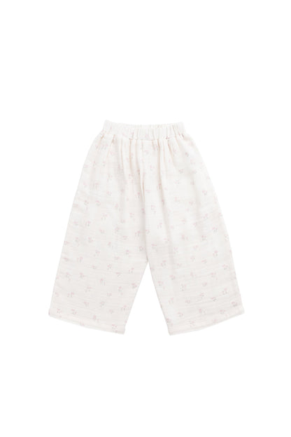 Organic Cotton Muslin Odette Pant - Pauline Pink