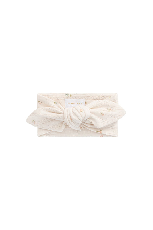 Organic Cotton Pointelle Headband - Sweet Magnolia Simple