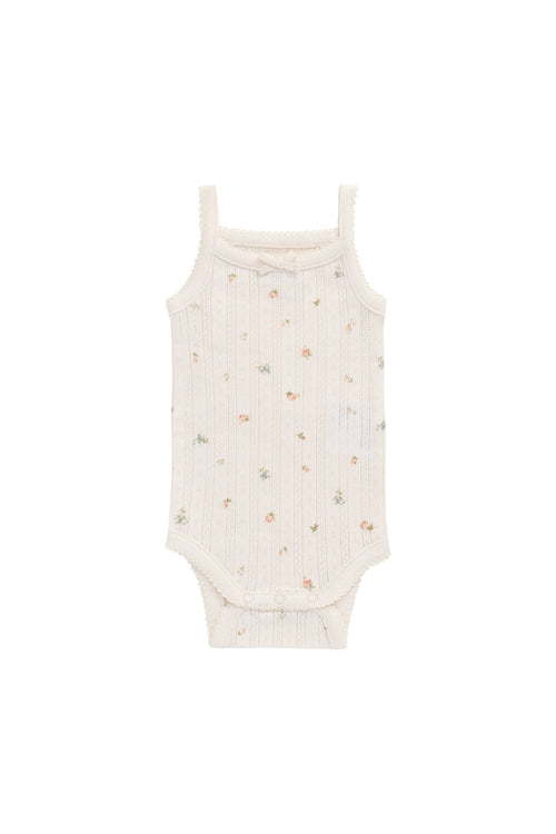 Organic Cotton Pointelle Singletsuit - Sweet Magnolia Simple