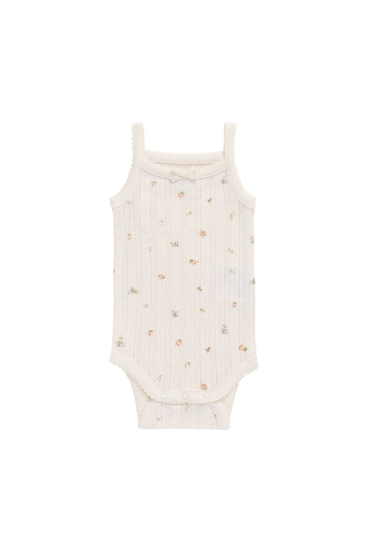 Organic Cotton Pointelle Singletsuit - Sweet Magnolia Simple