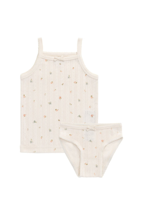 Organic Cotton Pointelle Underwear Set - Sweet Magnolia Simple