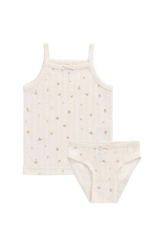 Organic Cotton Pointelle Underwear Set - Sweet Magnolia Simple