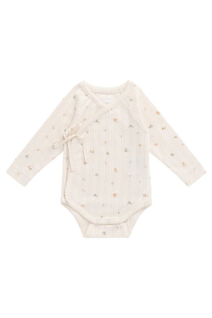 Organic Cotton Pointelle Marina Bodysuit - Sweet Magnolia Simple