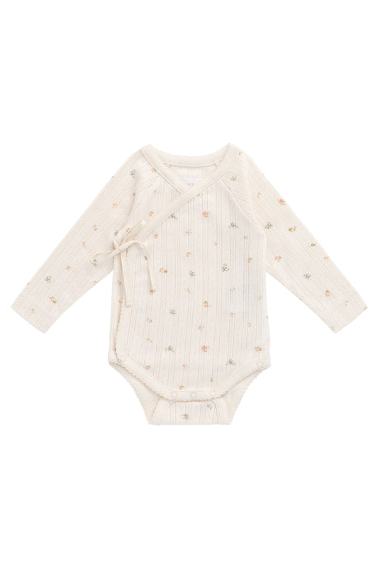 Organic Cotton Pointelle Marina Bodysuit - Sweet Magnolia Simple