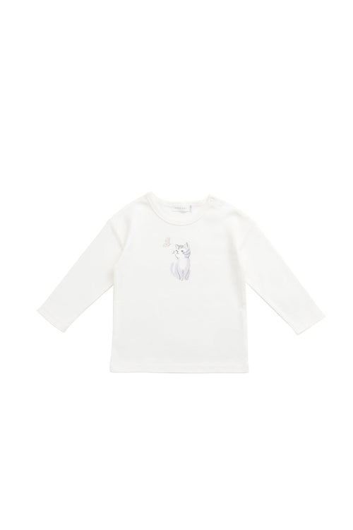 Pima Cotton Arnold Long Sleeve Top - Little Moon Parchment