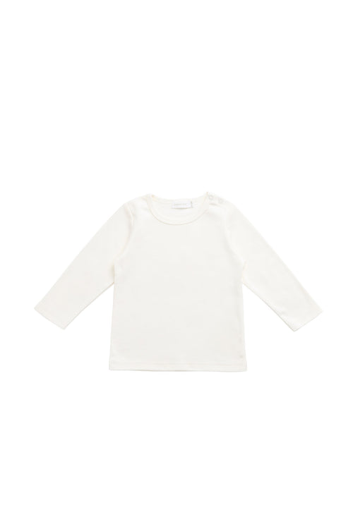 Pima Cotton Vinny Long Sleeve Top - Cloud