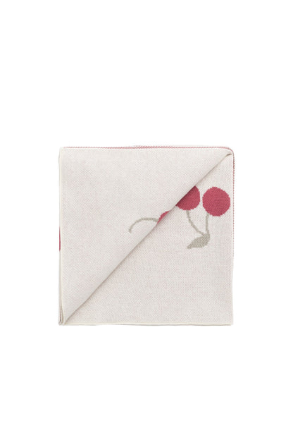 Cherry Knitted Blanket - Cherry Love Rhubarb