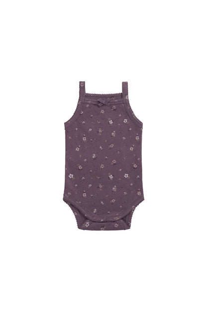 Organic Cotton Bridget Singlet Bodysuit - Goldie Huckleberry Large