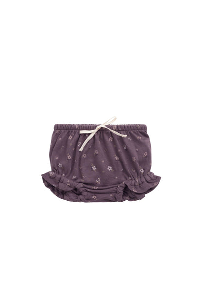 Organic Cotton Frill Bloomer - Goldie Huckleberry Large