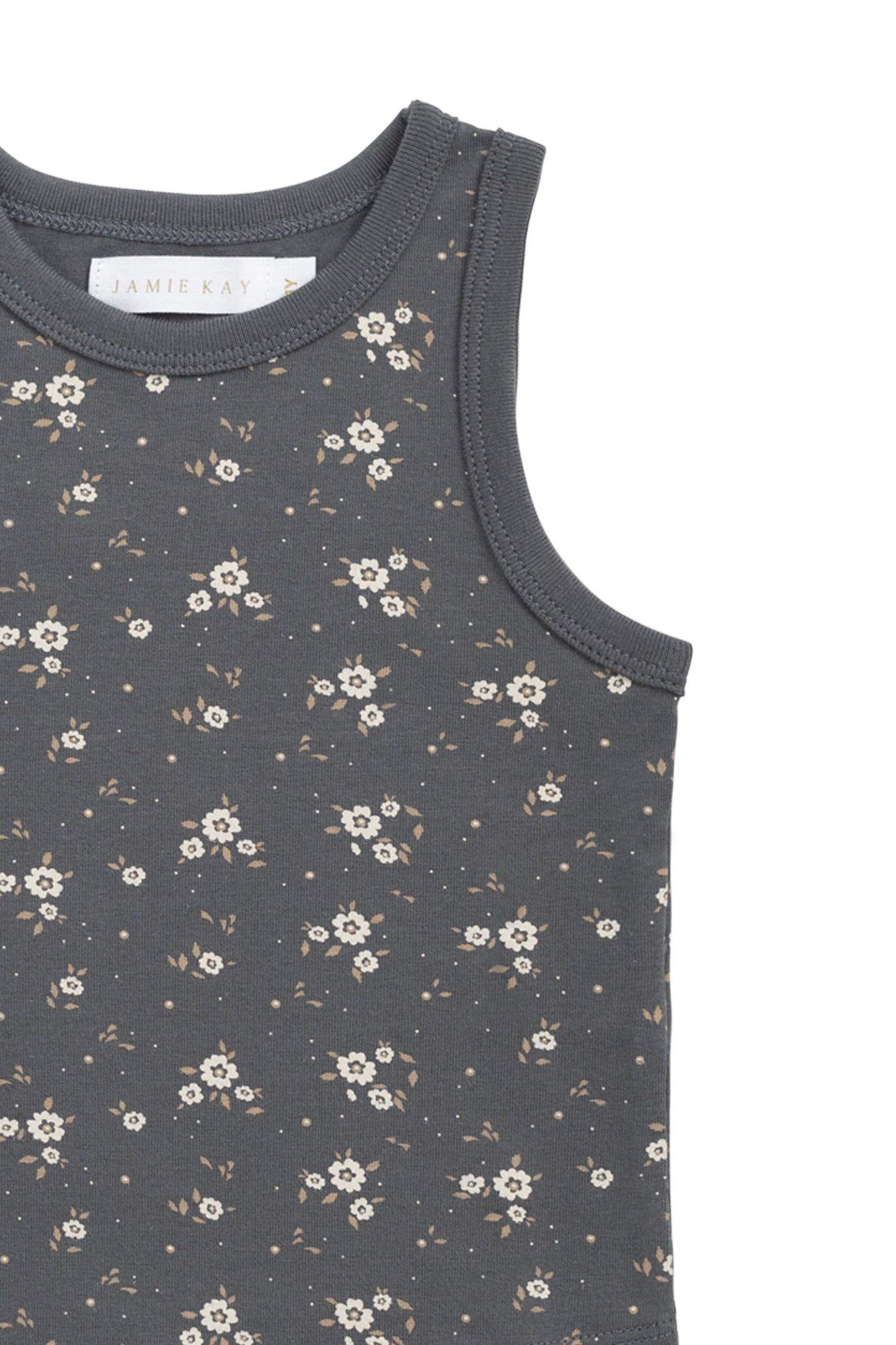 Organic Cotton Molly Singlet - Lulu Bloom Lava