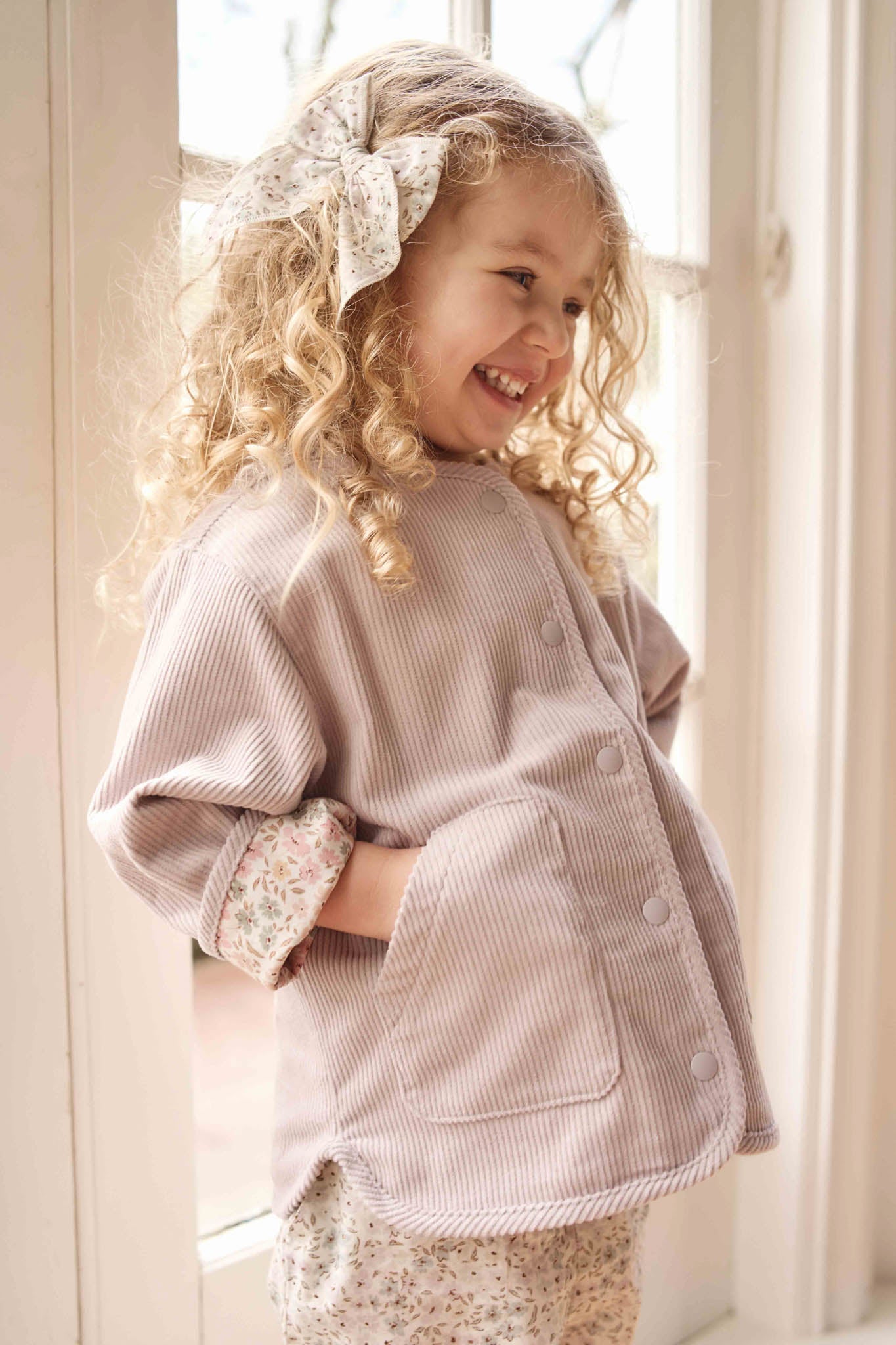 Organic Cotton Voile Bow - Fifi Violet