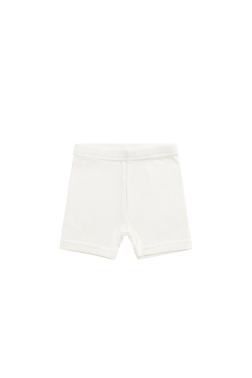 Organic Cotton Modal Elisa Bike Short - Milk