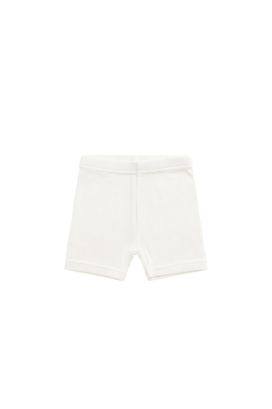 Organic Cotton Modal Elisa Bike Short - Milk