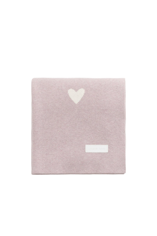 Juliette Blanket - Heart Jacquard Ballerina Marle