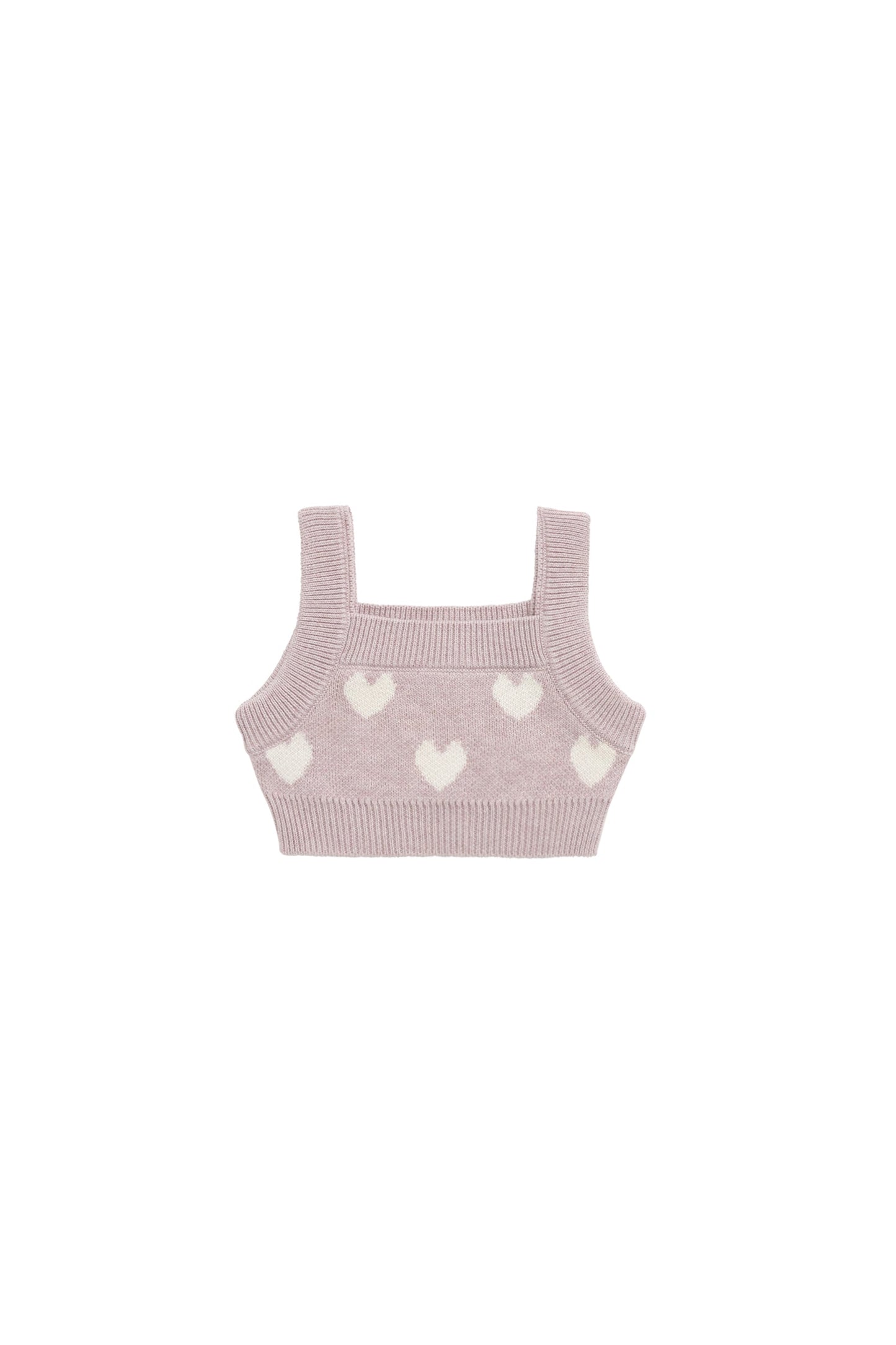 Molly Top - Heart Jacquard Ballerina Marle