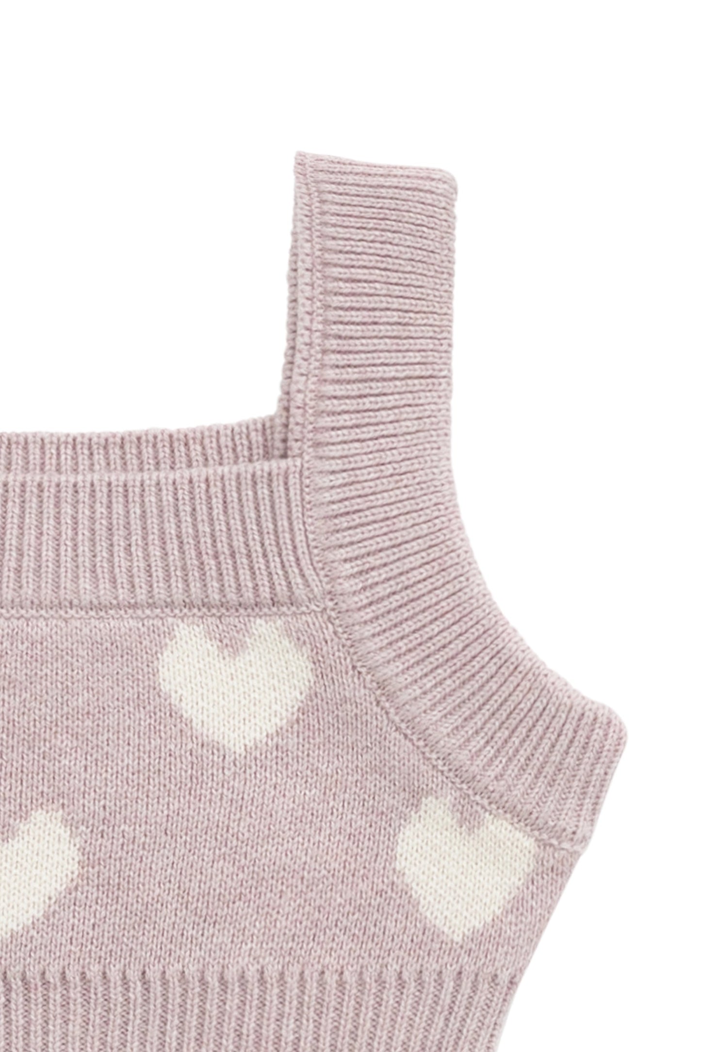 Molly Top - Heart Jacquard Ballerina Marle