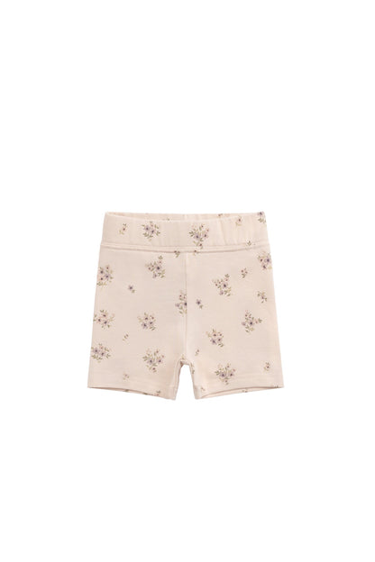 Organic Cotton Everyday Bike Short - Goldie Bouquet Pink Tint
