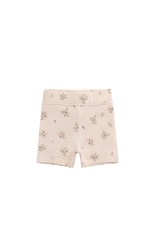 Organic Cotton Everyday Bike Short - Goldie Bouquet Pink Tint
