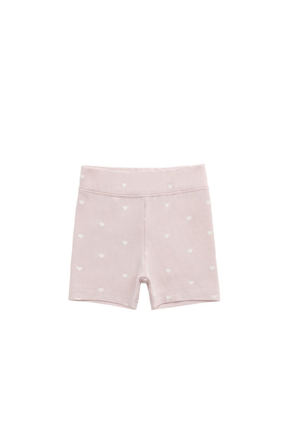 Organic Cotton Everyday Bike Short - Petite Heart Old Rose